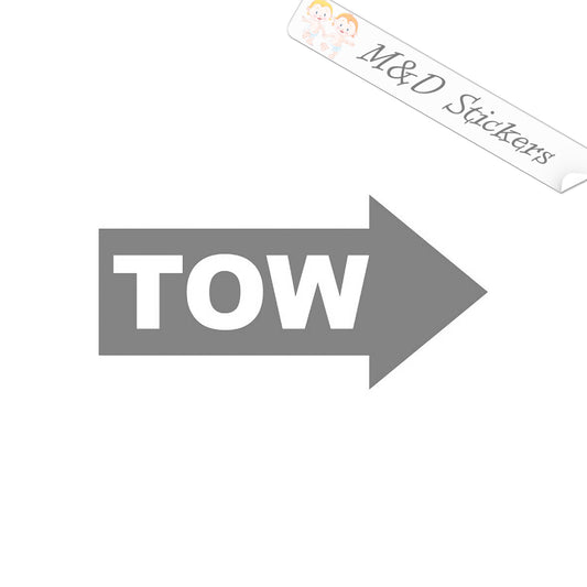 Tow arrow sign (4.5" - 30") Vinyl Decal in Different colors & size for Cars/Bikes/Windows
