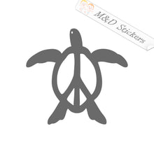 Peace sign turtle (4.5" - 30") Vinyl Decal in Different colors & size for Cars/Bikes/Windows