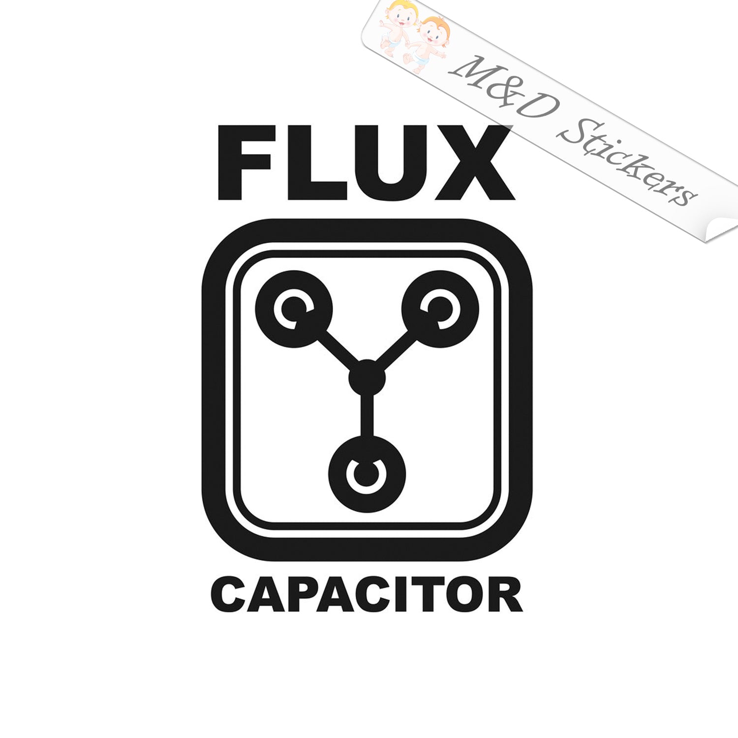 Flux Capacitor Back to the Future (4.5 - 30) Vinyl Decal in Differen –  M&D Stickers