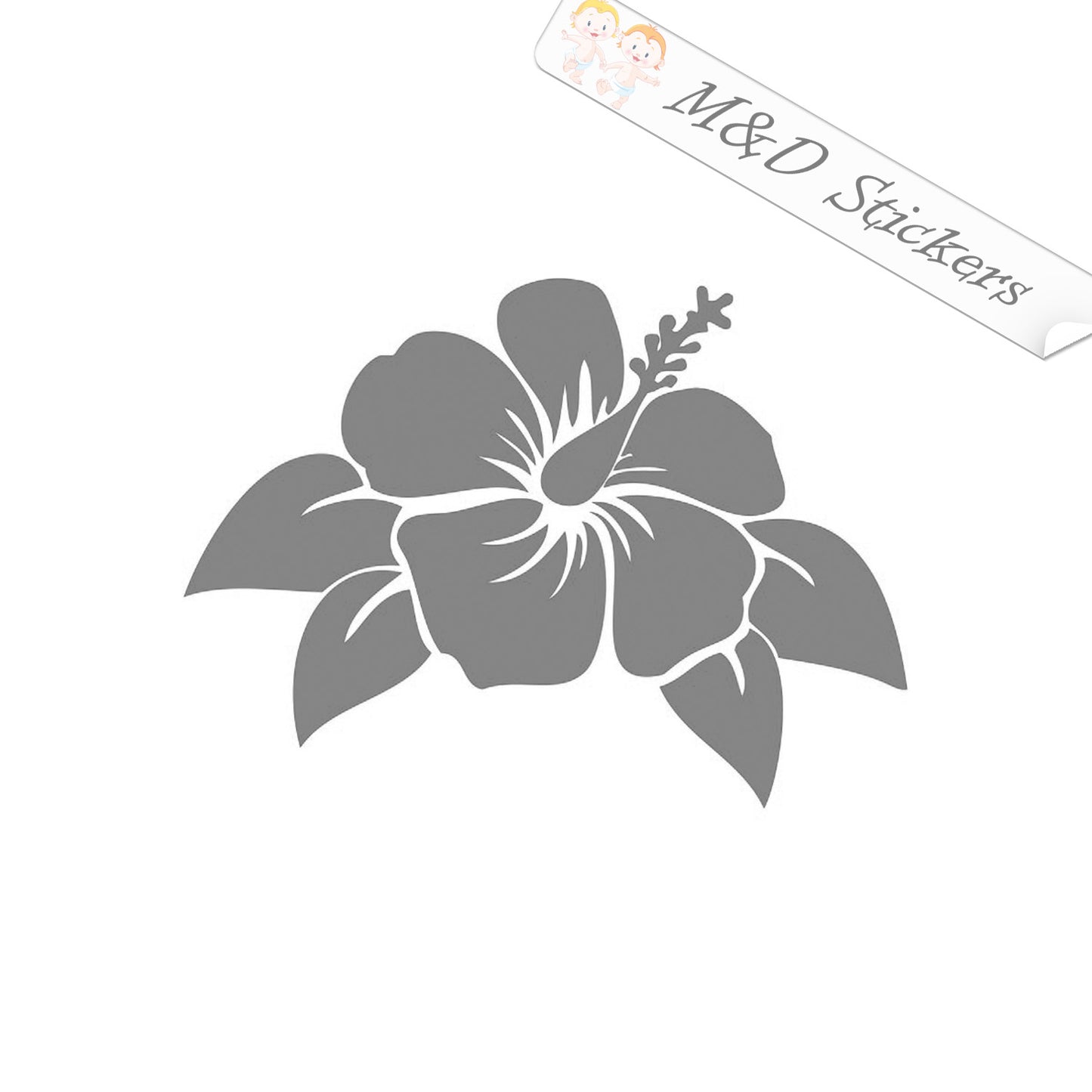 Hibiscus Flower (4.5" - 30") Vinyl Decal in Different colors & size for Cars/Bikes/Windows