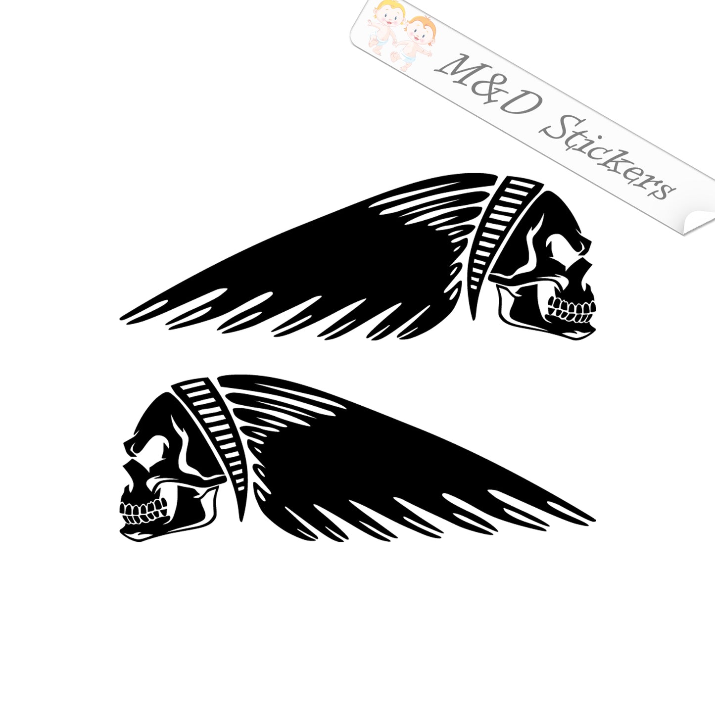 Indian Motorcycles Skull Logo (4.5" - 30") Vinyl Decal in Different colors & size for Cars/Bikes/Windows