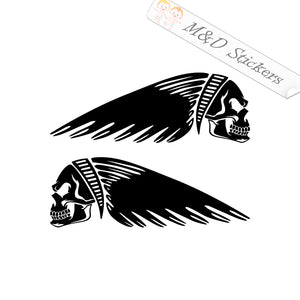 Indian Motorcycles Skull Logo (4.5" - 30") Vinyl Decal in Different colors & size for Cars/Bikes/Windows