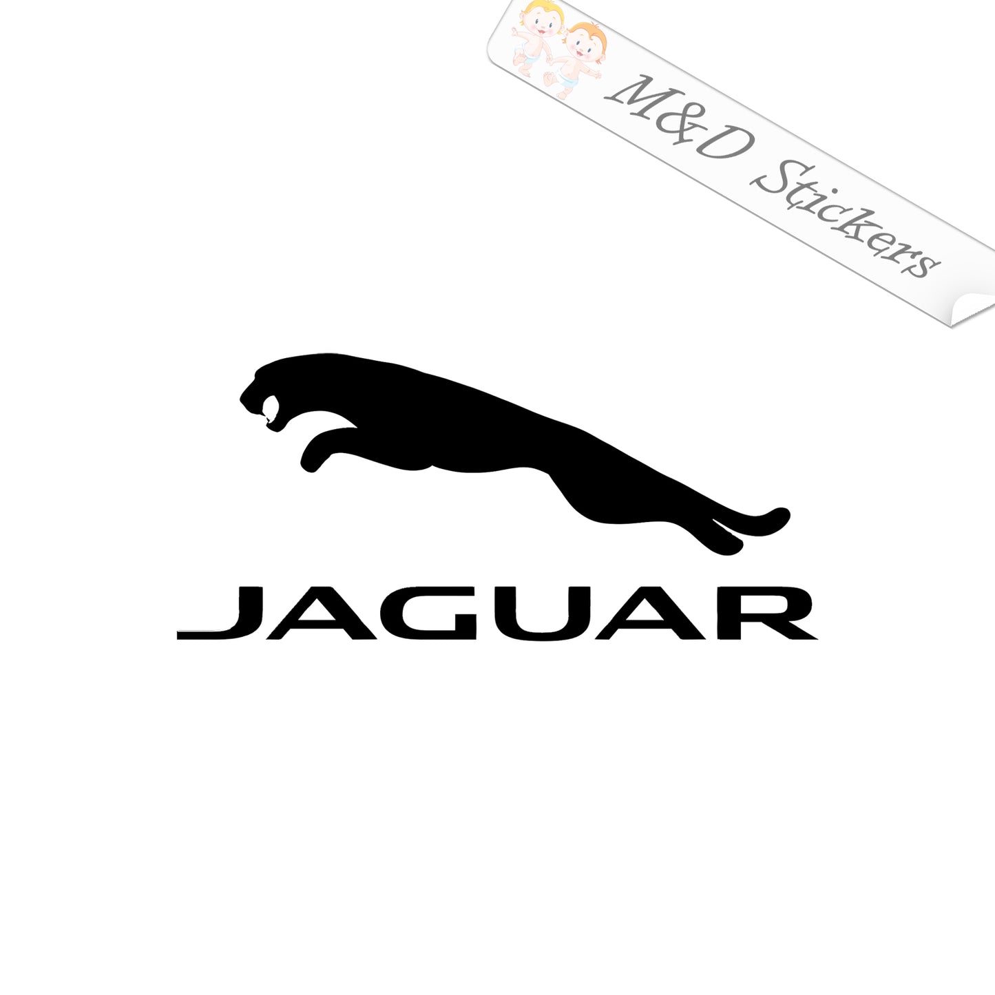 2x Jaguar cars Logo Vinyl Decal Sticker Different colors & size for Cars/Bikes/Windows