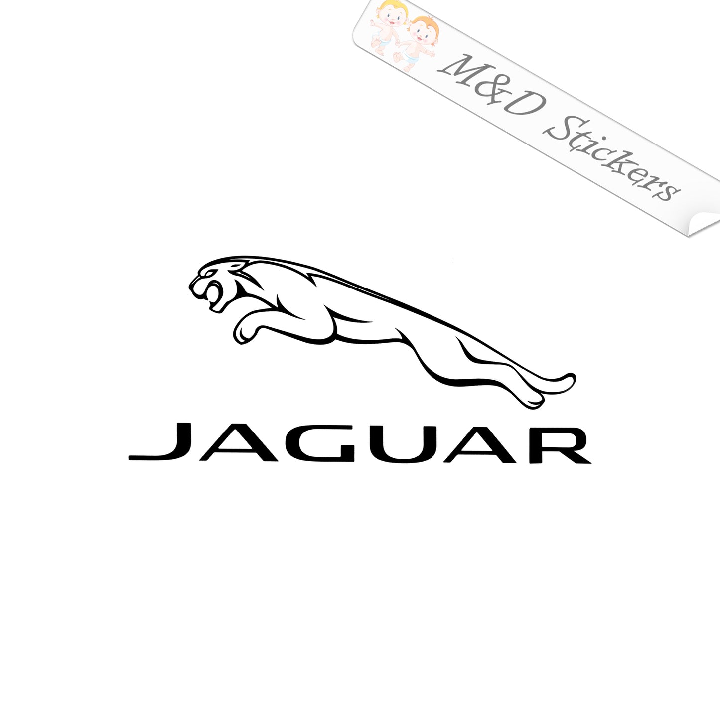2x Jaguar cars Logo Vinyl Decal Sticker Different colors & size for Cars/Bikes/Windows