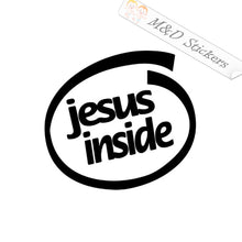 2x Jesus inside Vinyl Decal Sticker Different colors & size for Cars/Bikes/Windows