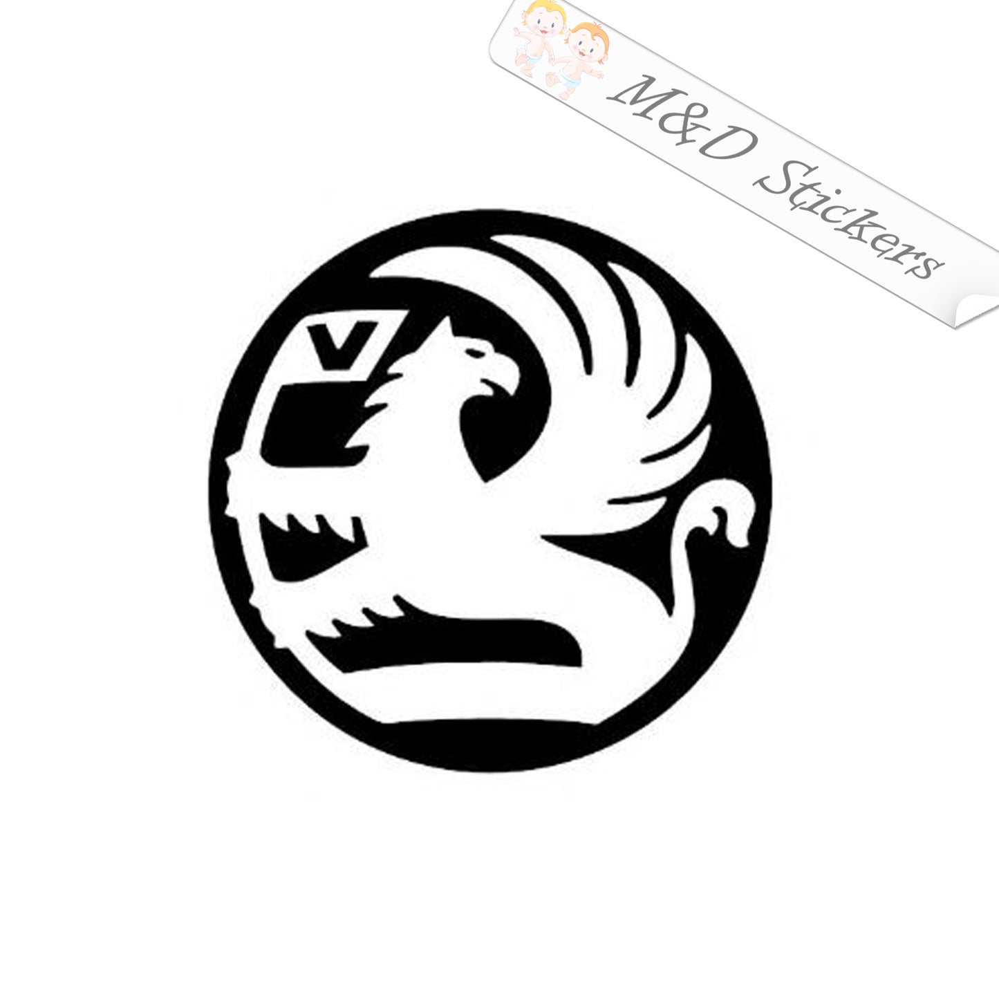 2x Vauxhall Logo Vinyl Decal Sticker Different colors & size for Cars/Bikes/Windows