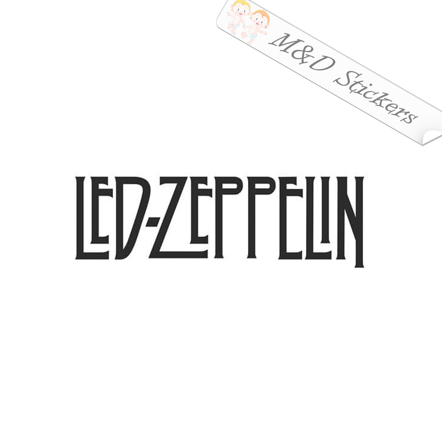 2x Led Zeppelin band Logo Vinyl Decal Sticker Different colors & size for Cars/Bike