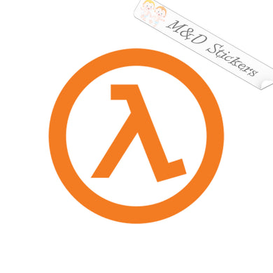 2x Half life lambda logo Vinyl Decal Sticker Different colors & size for Cars/Bikes/Windows