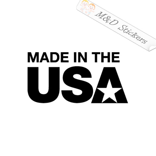 2x Made in the USA Vinyl Decal Sticker Different colors & size for Cars/Bikes/Windows