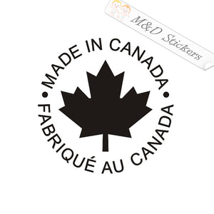 2x Made in Canada / fabriqué au Canada Vinyl Decal Sticker Different colors & size for Cars/Bikes/Windows
