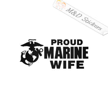 2x Proud USMC Marine wife Vinyl Decal Sticker Different colors & size for Cars/Bikes/Windows