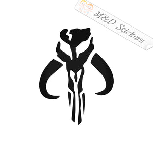 2x Boba Fett chest symbol Mandalorian Vinyl Decal Sticker