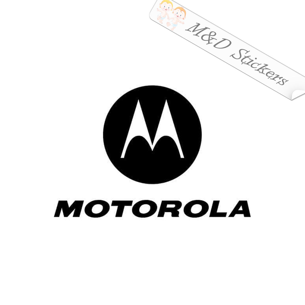 2x Motorola Logo Vinyl Decal Sticker Different colors & size for Cars/Bikes/Windows