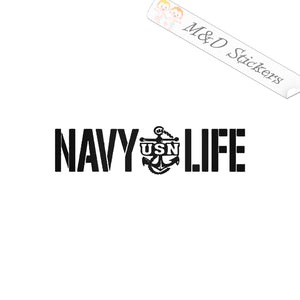 2x Navy Life Vinyl Decal Sticker Different colors & size for Cars/Bikes/Windows