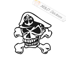 2x US Navy skull Vinyl Decal Sticker Different colors & size for Cars/Bikes/Windows