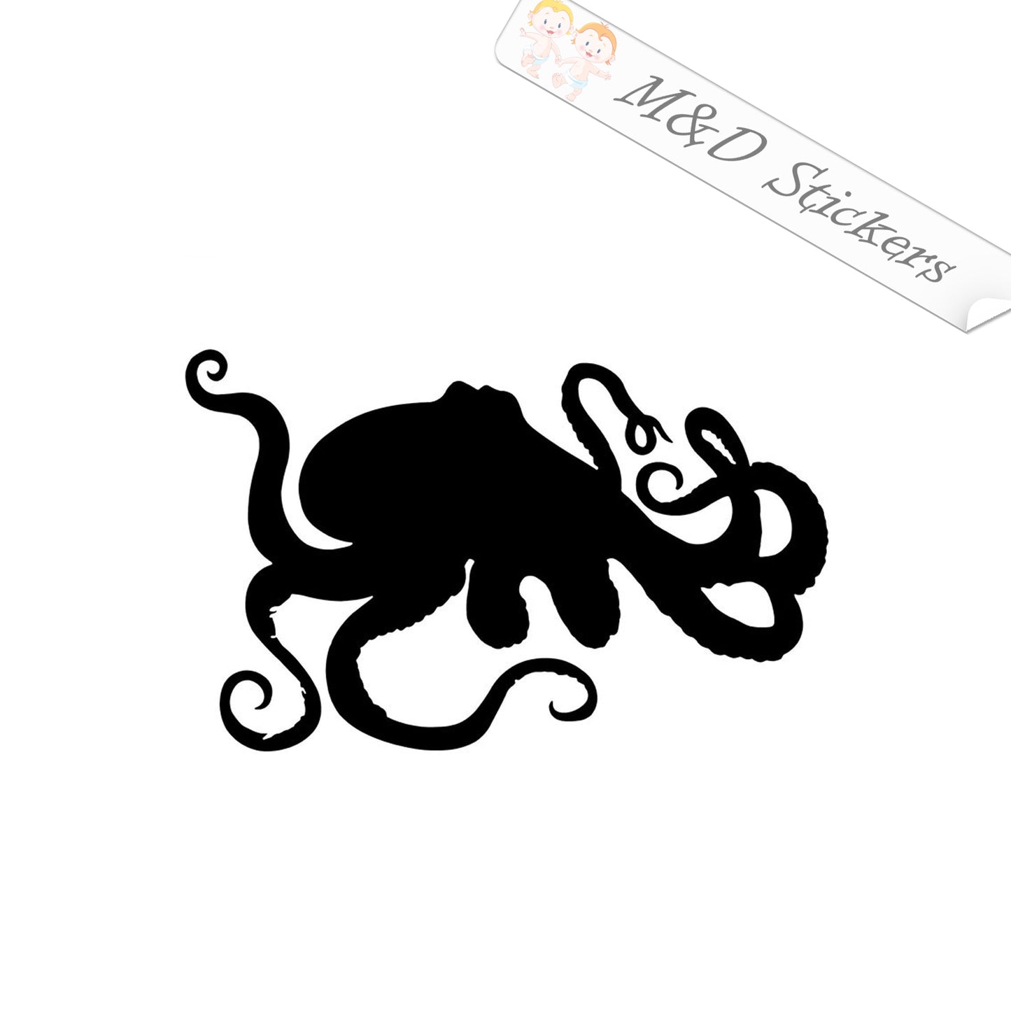 2x Octopus Vinyl Decal Sticker Different colors & size for Cars/Bikes/Windows