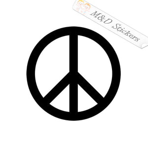 2x Peace Logo Vinyl Decal Sticker Different colors & size for Cars/Bikes/Windows