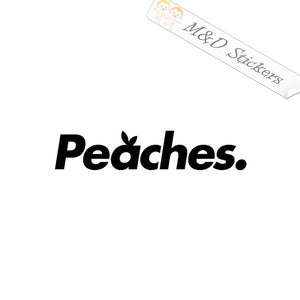 Peaches (4.5" - 30") Vinyl Decal in Different colors & size for Cars/Bikes/Windows