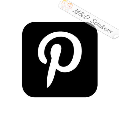 2x Pinterest Logo Vinyl Decal Sticker Different colors & size for Cars/Bikes/Windows