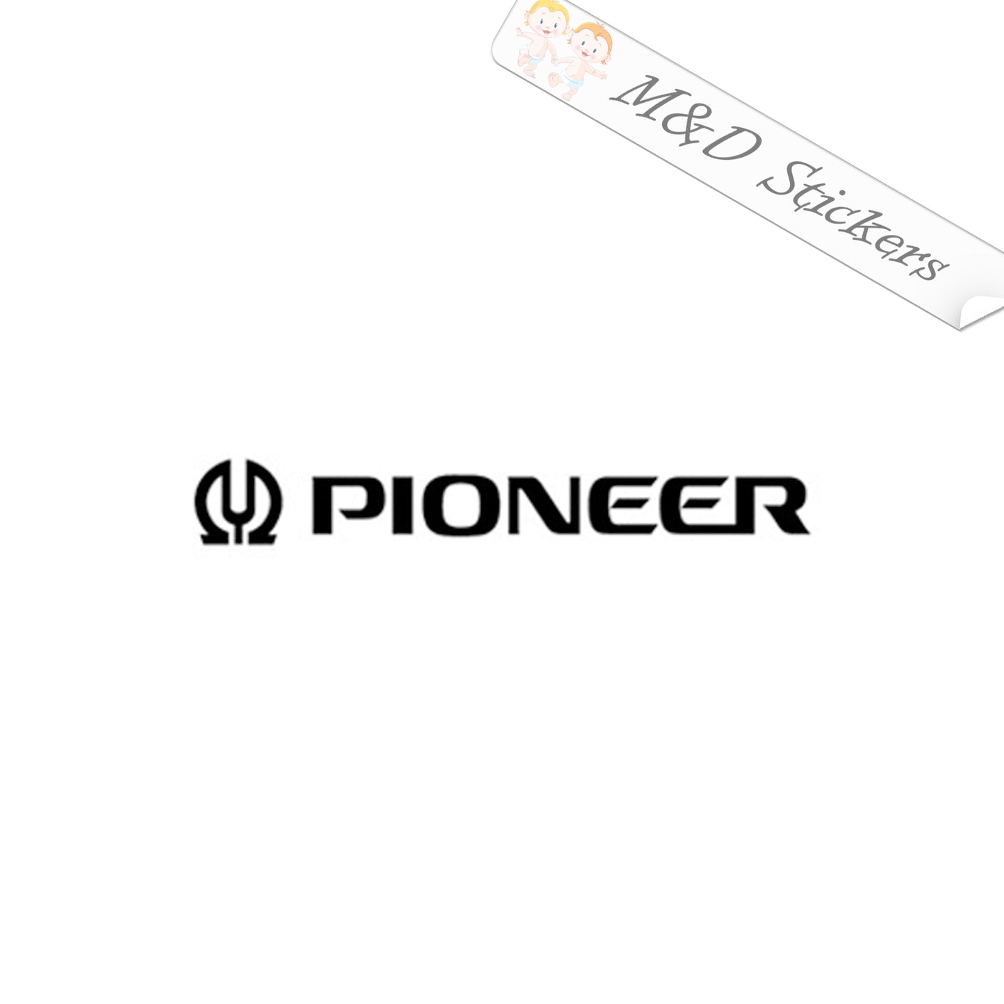 2x Pioneer Vinyl Decal Sticker Different colors & size for Cars/Bikes/Windows