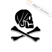 2x Pirate Flag Vinyl Decal Sticker Different colors & size for Cars/Bikes/Windows