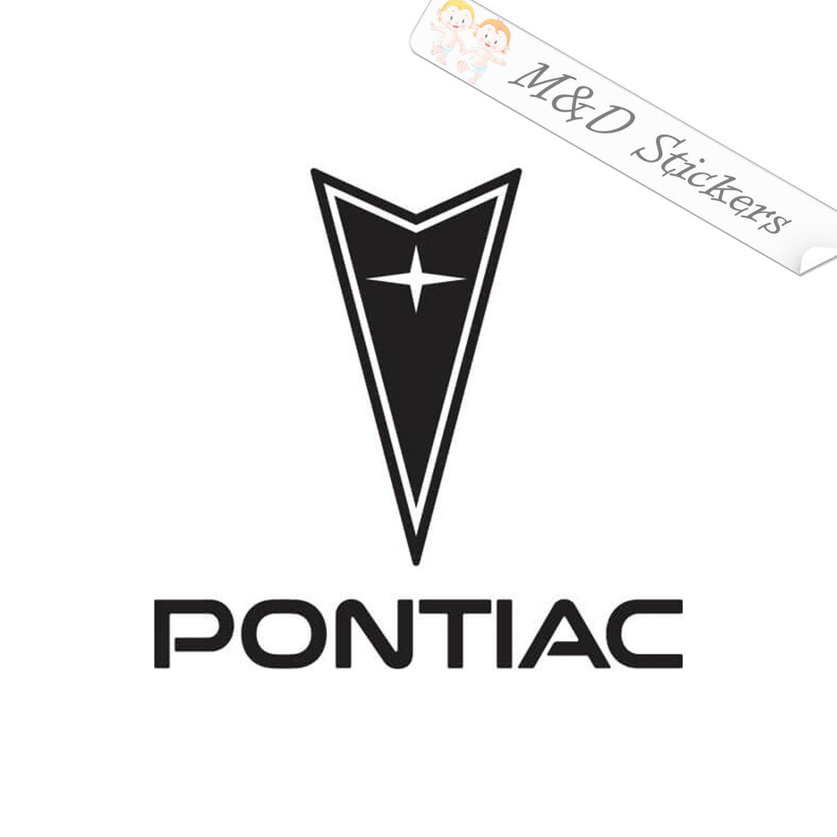 2x Pontiac Logo Vinyl Decal Sticker Different colors & size for Cars/B ...