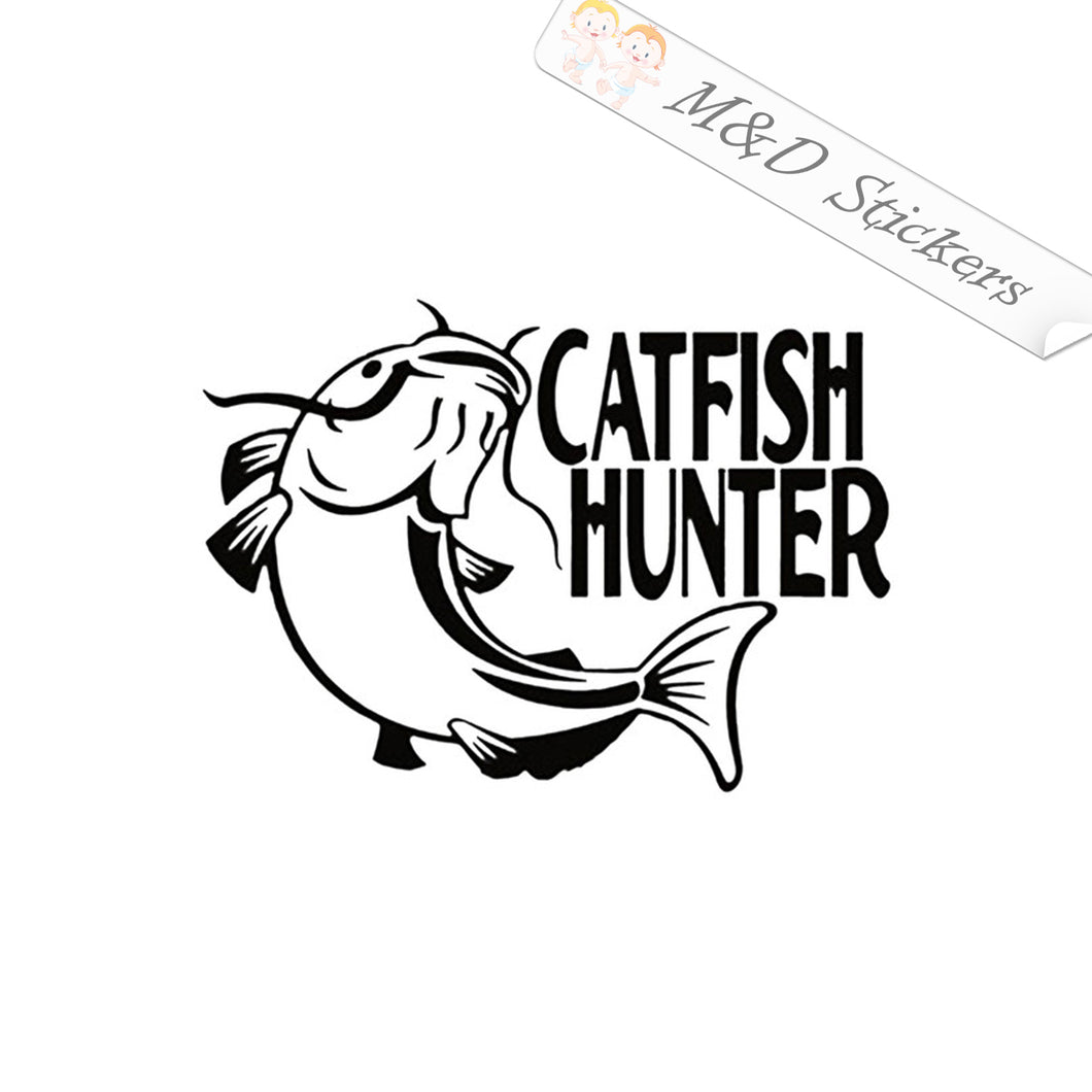 2x Catfish Hunter Decal Sticker Different colors & size for Cars/Bikes/Windows