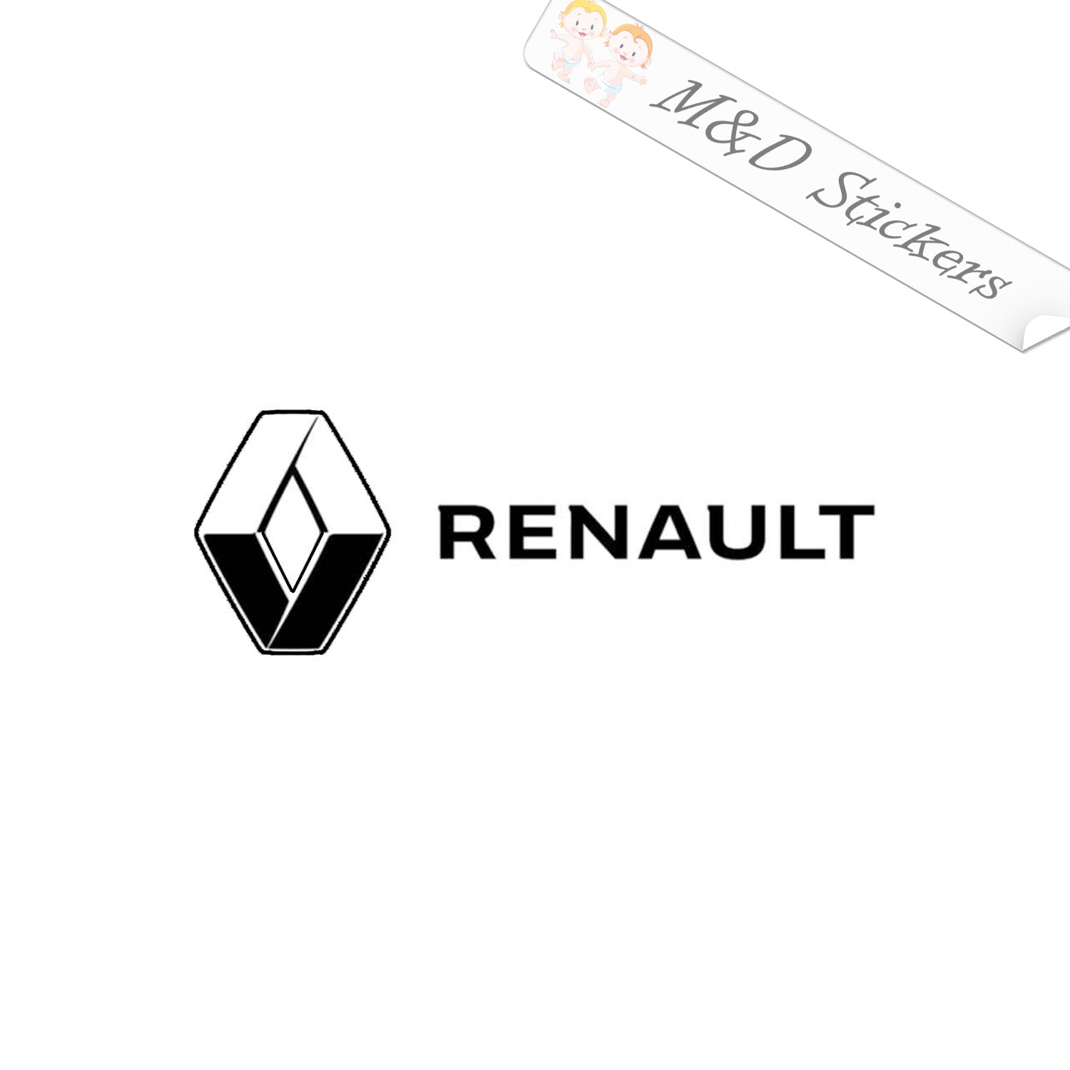 2x Renault Logo Decal Sticker Different colors & size for Cars/Bikes/W ...