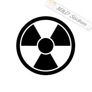 2x Radioactive Sign Vinyl Decal Sticker Different colors & size for Cars/Bikes/Windows