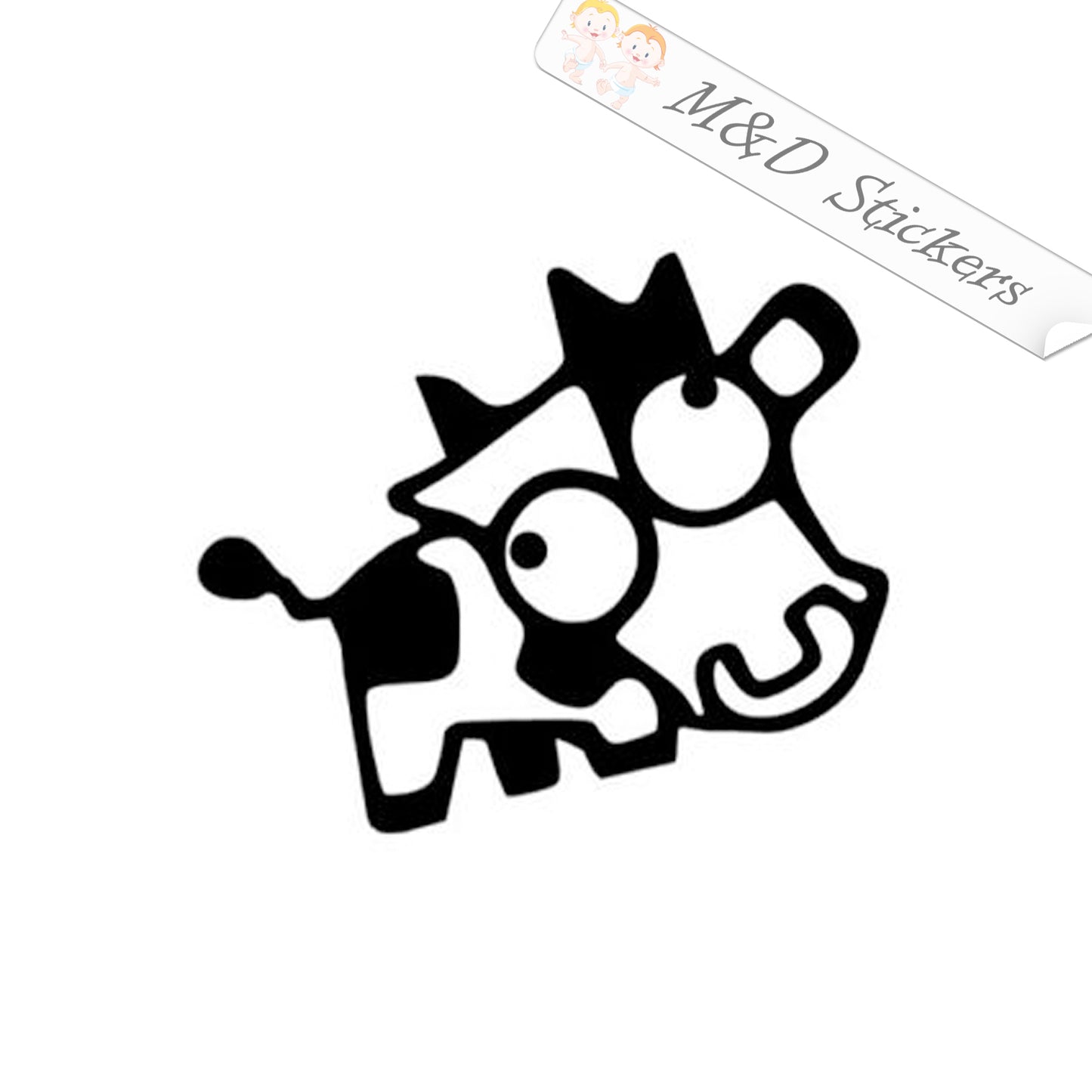 Mad Cow (4.5" - 30") Vinyl Decal in Different colors & size for Cars/Bikes/Windows
