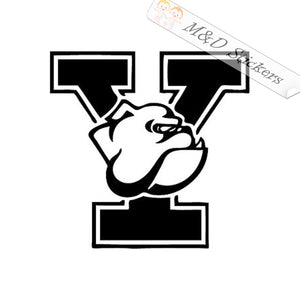 Yale Bulldogs football (4.5" - 30") Vinyl Decal in Different colors & size for Cars/Bikes/Windows