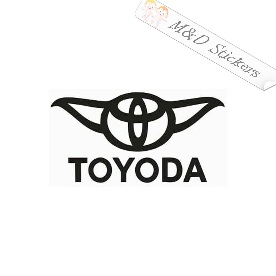 2x Toyoda funny Vinyl Decal Sticker Different colors & size for Cars/Bikes/Windows