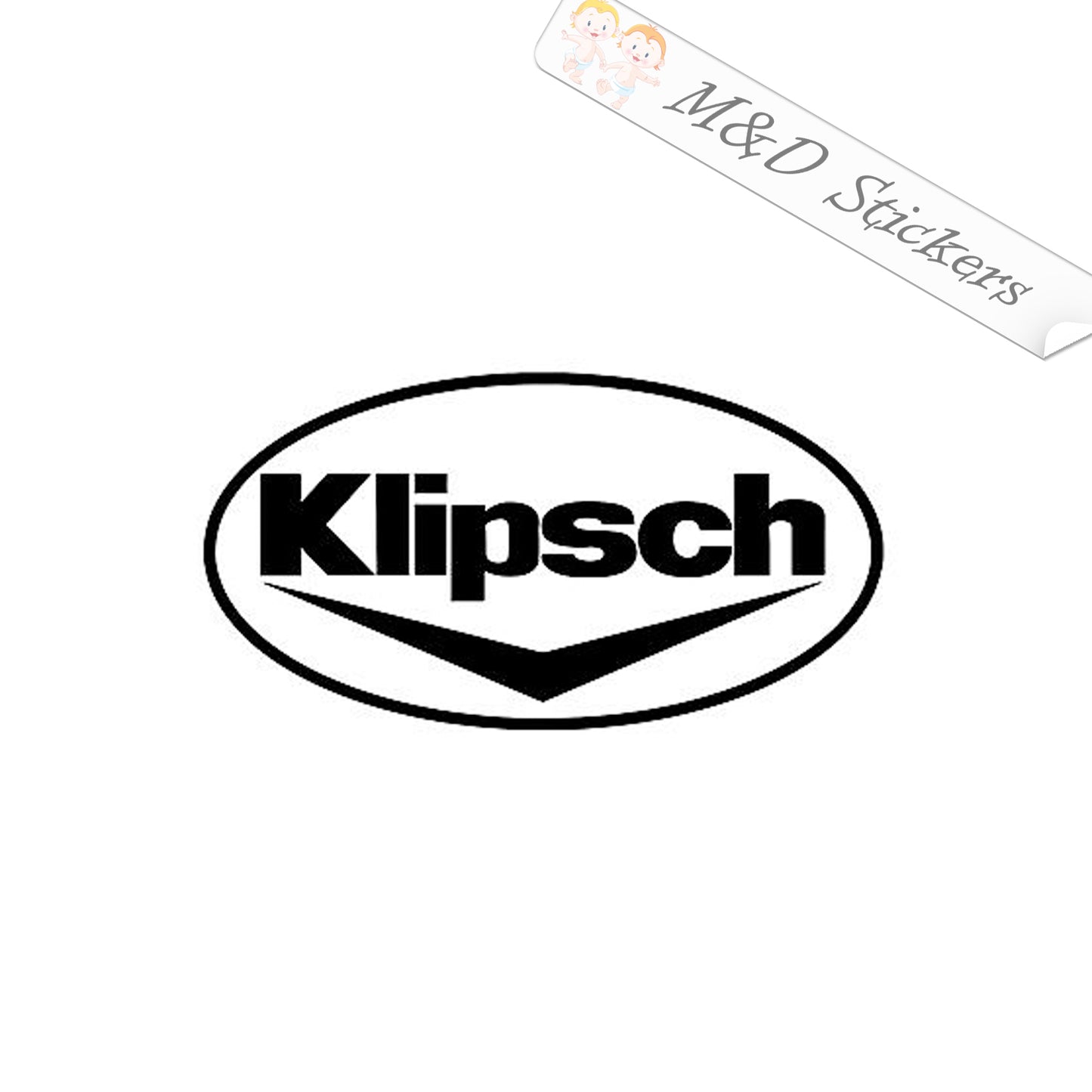 2x Klipsch Vinyl Decal Sticker Different colors & size for Cars/Bikes/Windows