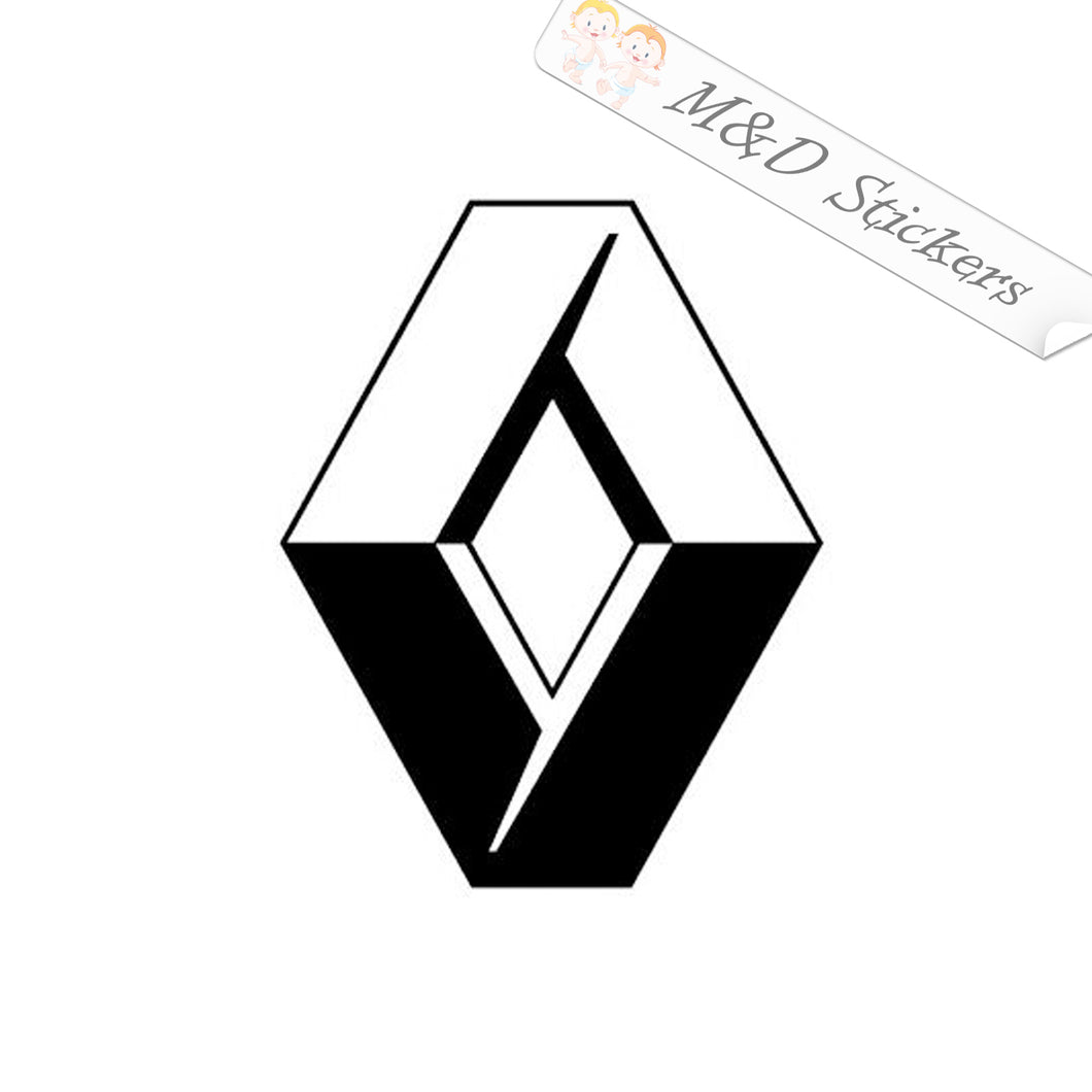 2x Renault Logo Decal Sticker Different colors & size for Cars/Bikes/Windows