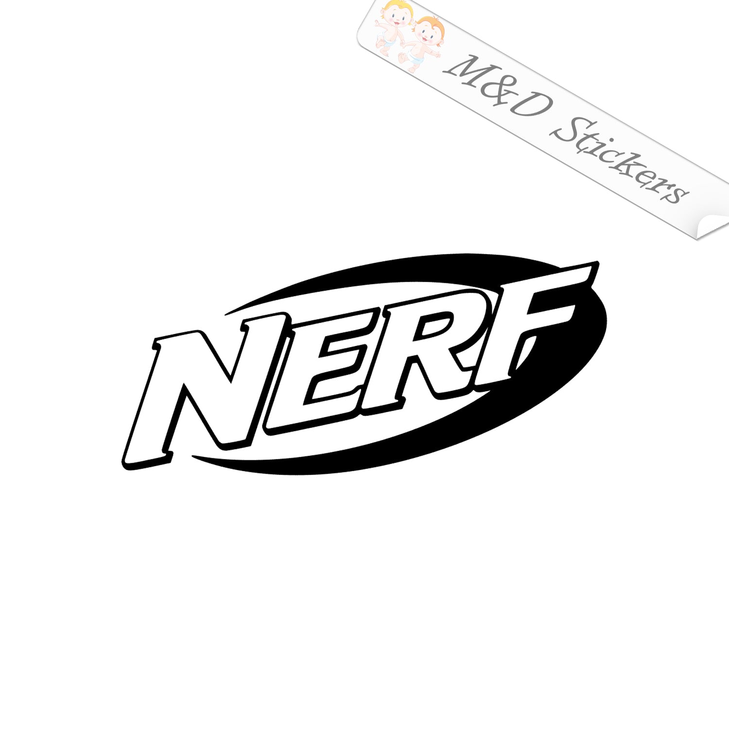 2x Nerf toys logo Vinyl Decal Sticker Different colors & size for