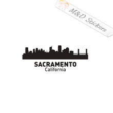 2x American Sacramento City Skyline Vinyl Decal Sticker Different colors & size for Cars/Bikes/Windows
