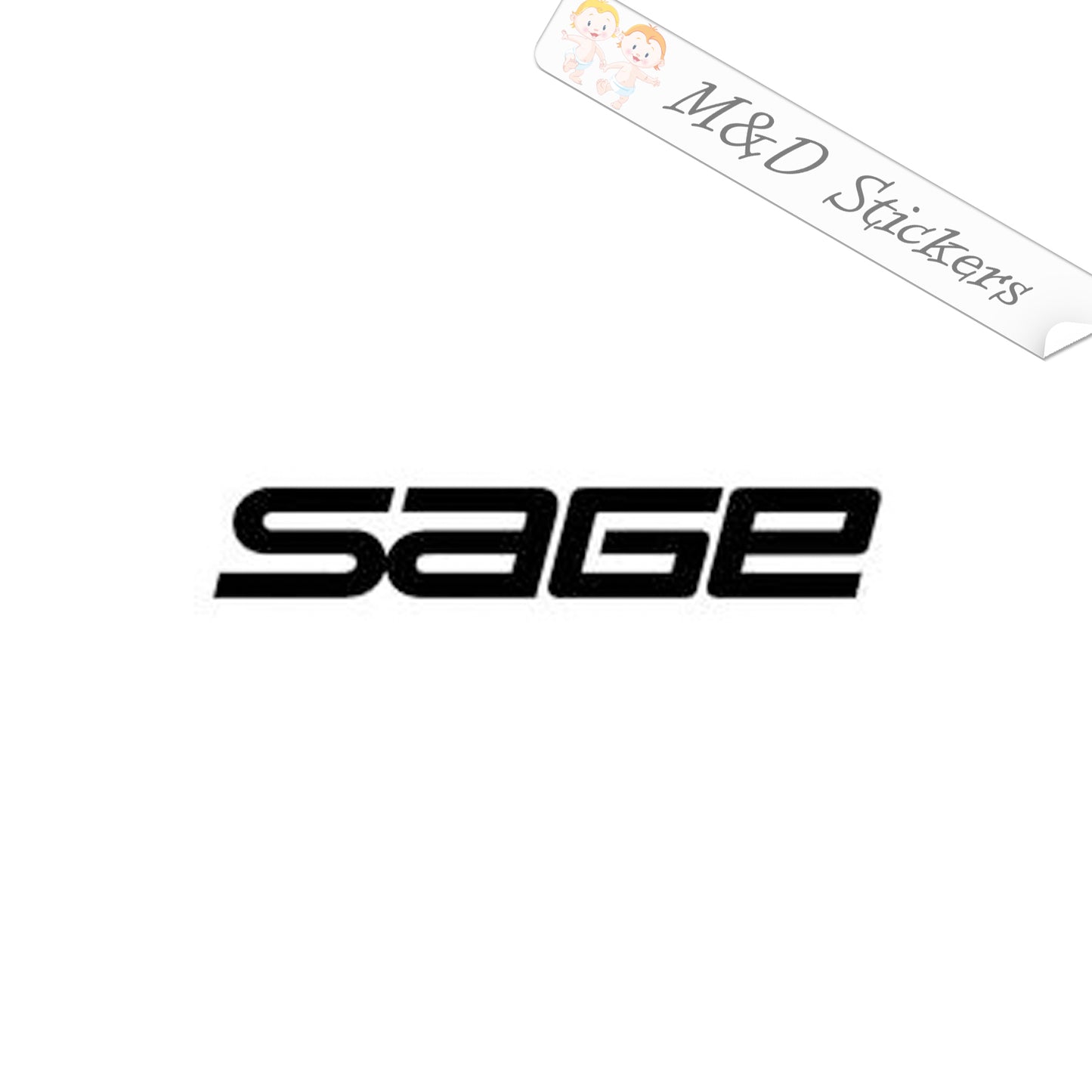 2x Sage Fishing Rods Vinyl Decal Sticker Different colors & size for Cars/Bikes/Windows