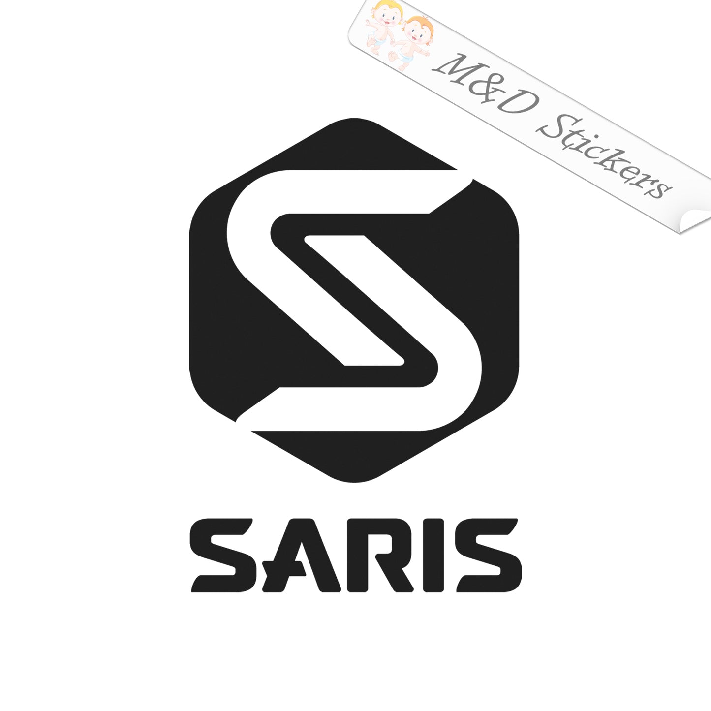 Saris Bike roof racks Logo (4.5" - 30") Vinyl Decal in Different colors & size for Cars/Bikes/Windows