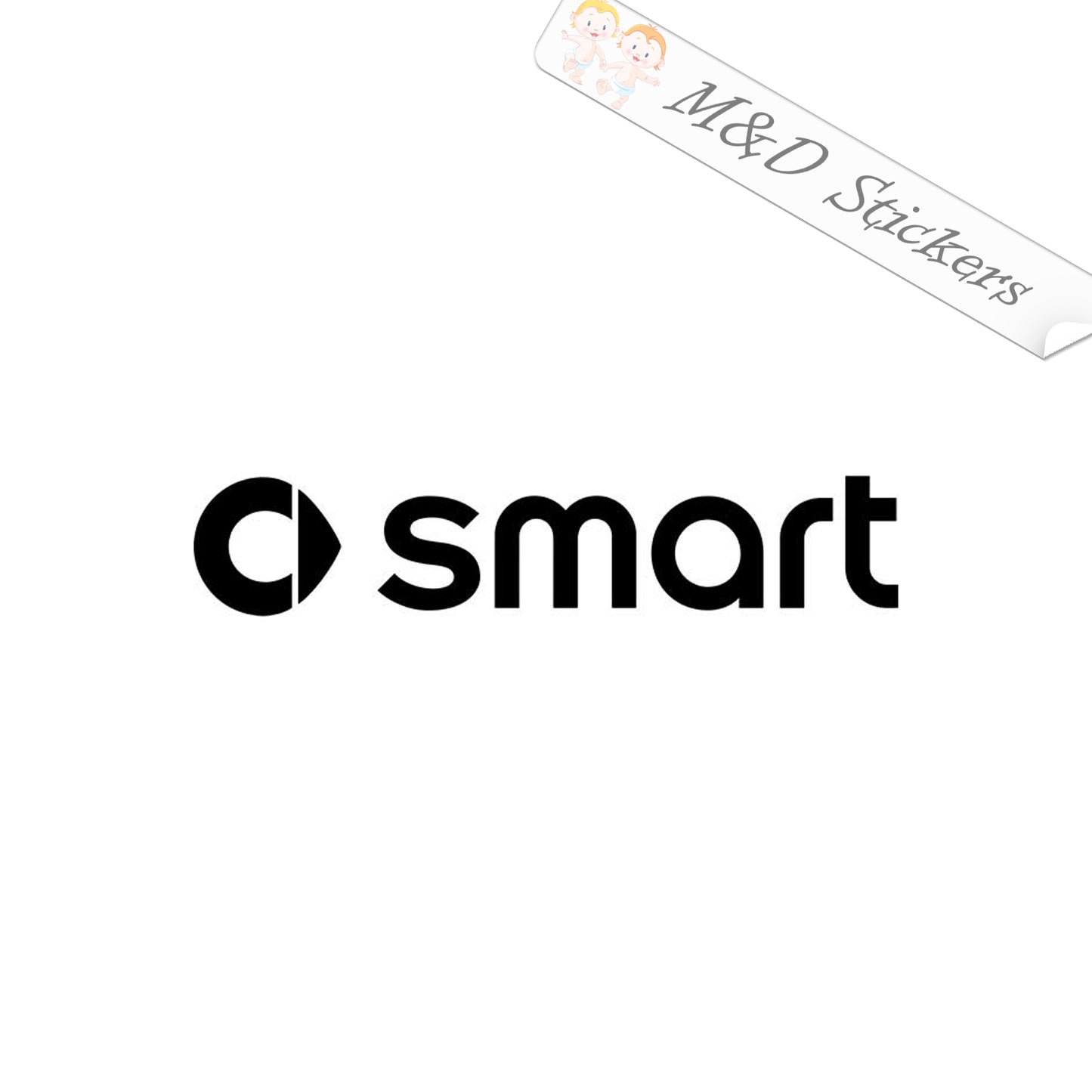 2x Smart car Logo Vinyl Decal Sticker Different colors & size for Cars/Bikes/Windows