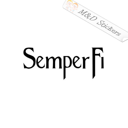 US Marine Corps Semper Fi (4.5" - 30") Vinyl Decal in Different colors & size for Cars/Bikes/Windows