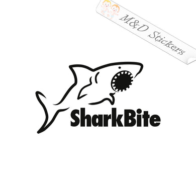 2x Shark Bite Plumbing Logo Vinyl Decal Sticker Different colors & size for Cars/Bikes/Windows