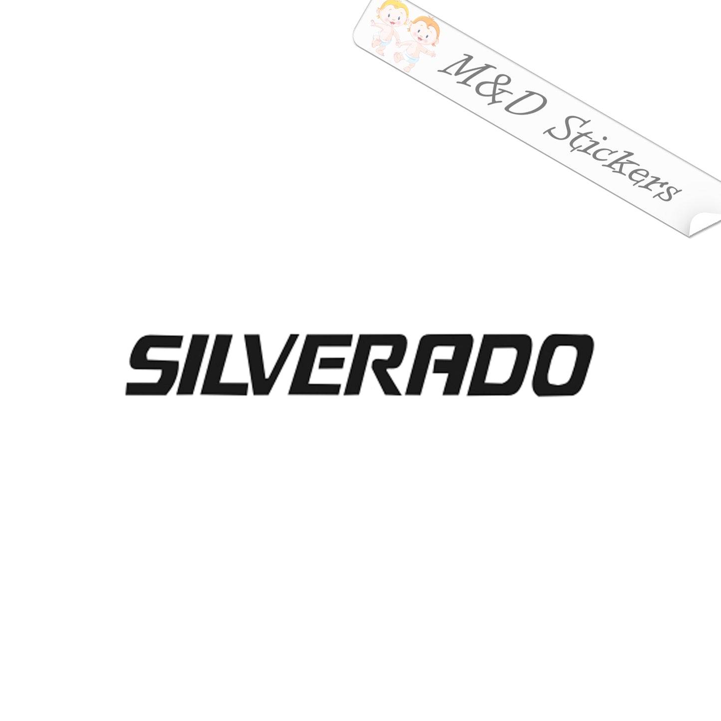 Chevrolet Silverado script (4.5" - 30") Vinyl Decal in Different colors & size for Cars/Bikes/Windows