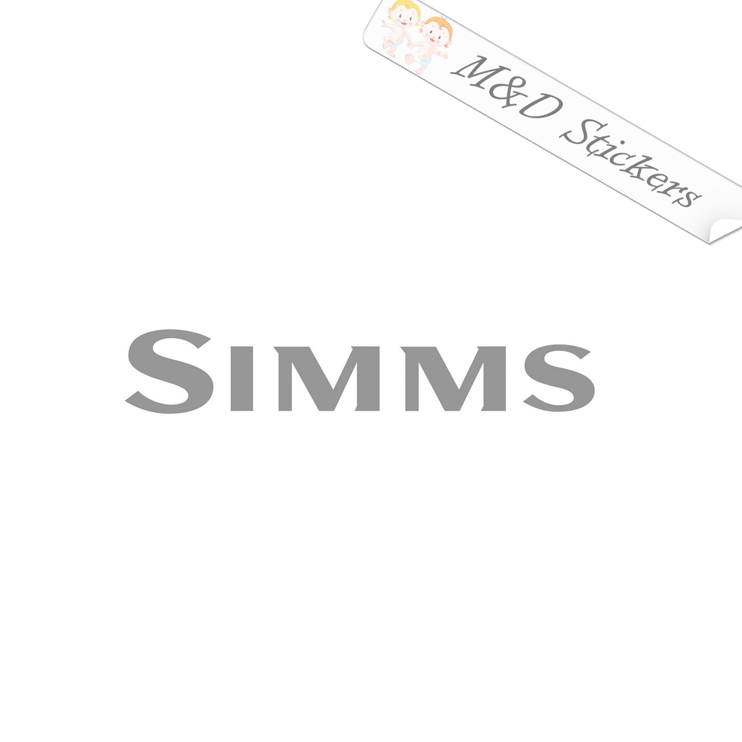 Simms Fishing Logo (4.5" - 30") Vinyl Decal in Different colors & size for Cars/Bikes/Windows