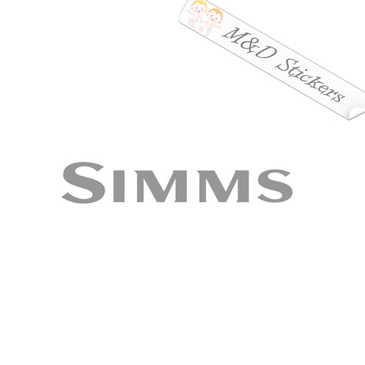 Simms Fishing Logo (4.5" - 30") Vinyl Decal in Different colors & size for Cars/Bikes/Windows