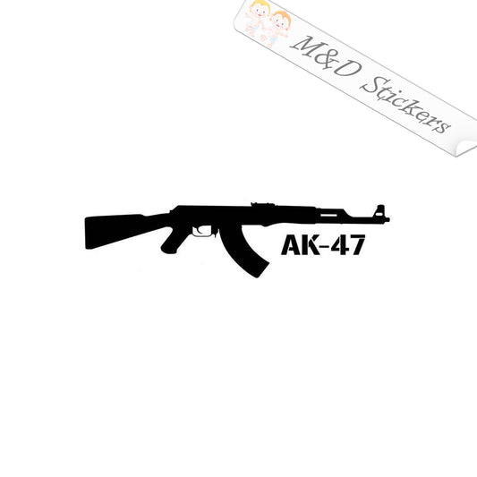 2x Kalashnikov Automatic weapon Vinyl Decal Sticker Different colors & size for Cars/Bikes/Windows