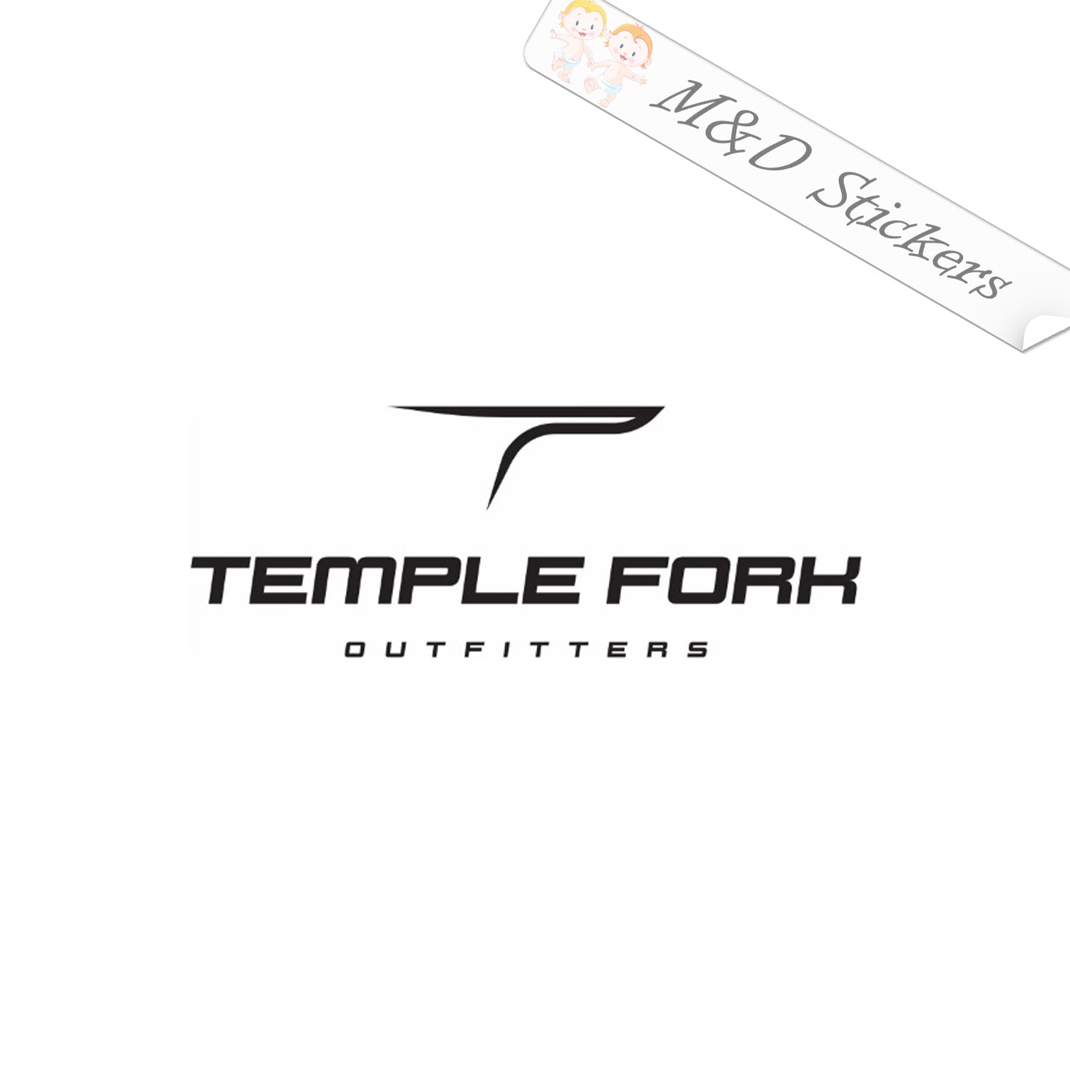 2x Temple Fork TFO Fishing Rods Vinyl Decal Sticker Different