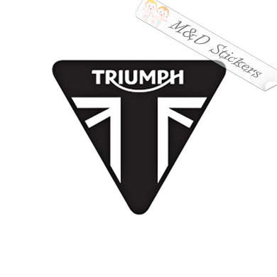 2x Triumph Logo Vinyl Decal Sticker Different colors & size for Cars/Bikes/Windows