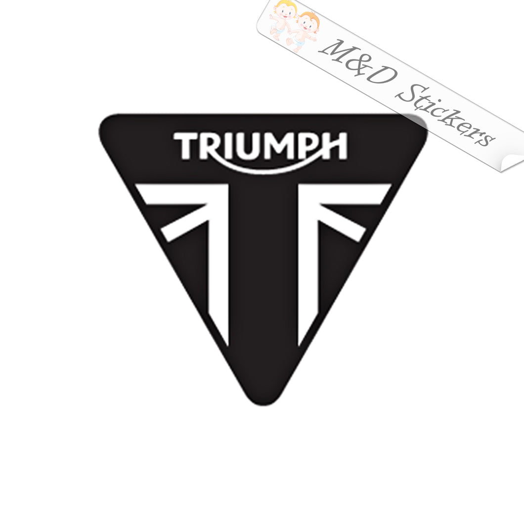 2x Triumph Logo Vinyl Decal Sticker Different colors & size for Cars/Bikes/Windows