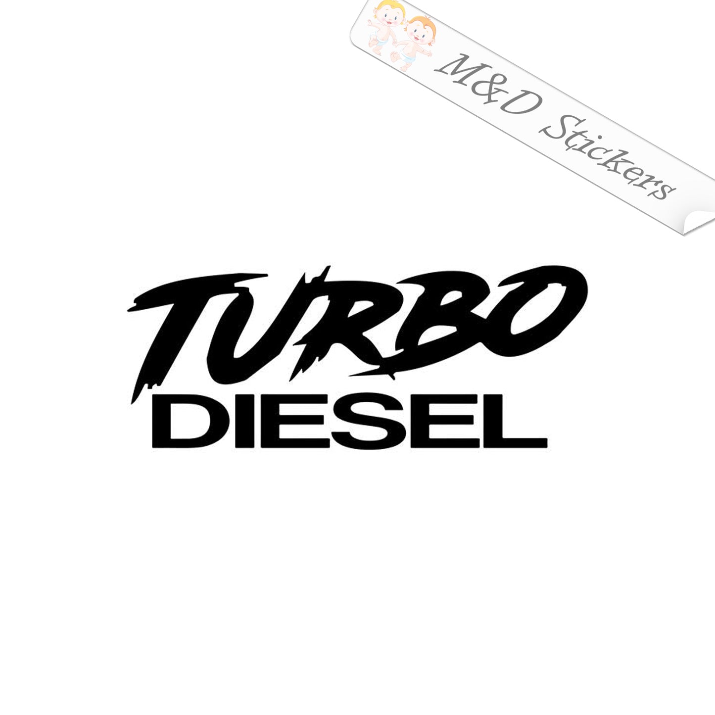 2x Turbo Diesel Vinyl Decal Sticker Different colors & size for Cars/Bikes/Windows