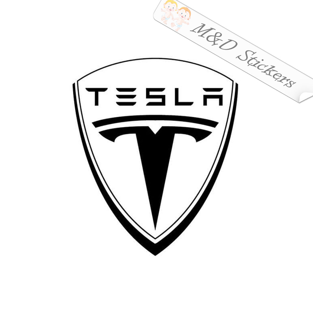 2x Tesla logo Decal Sticker Different colors & size for Cars/Bikes